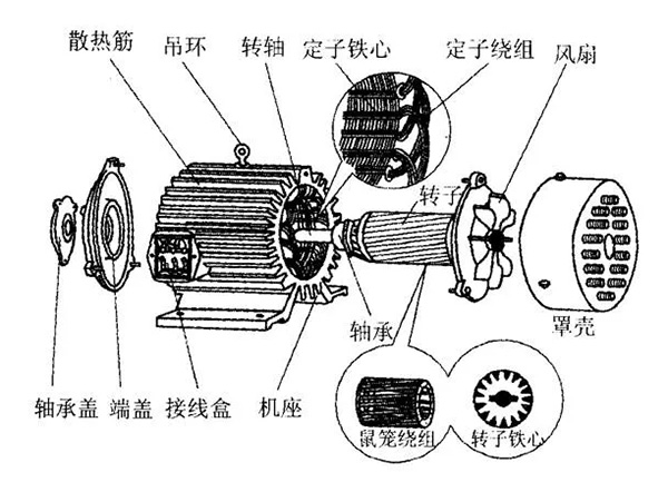 三相異步電動(dòng)機(jī)的六種分類方法及具體分類。
